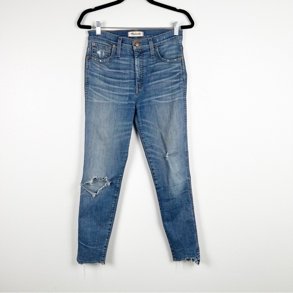 Madewell High Rise Skinny Distressed Jeans